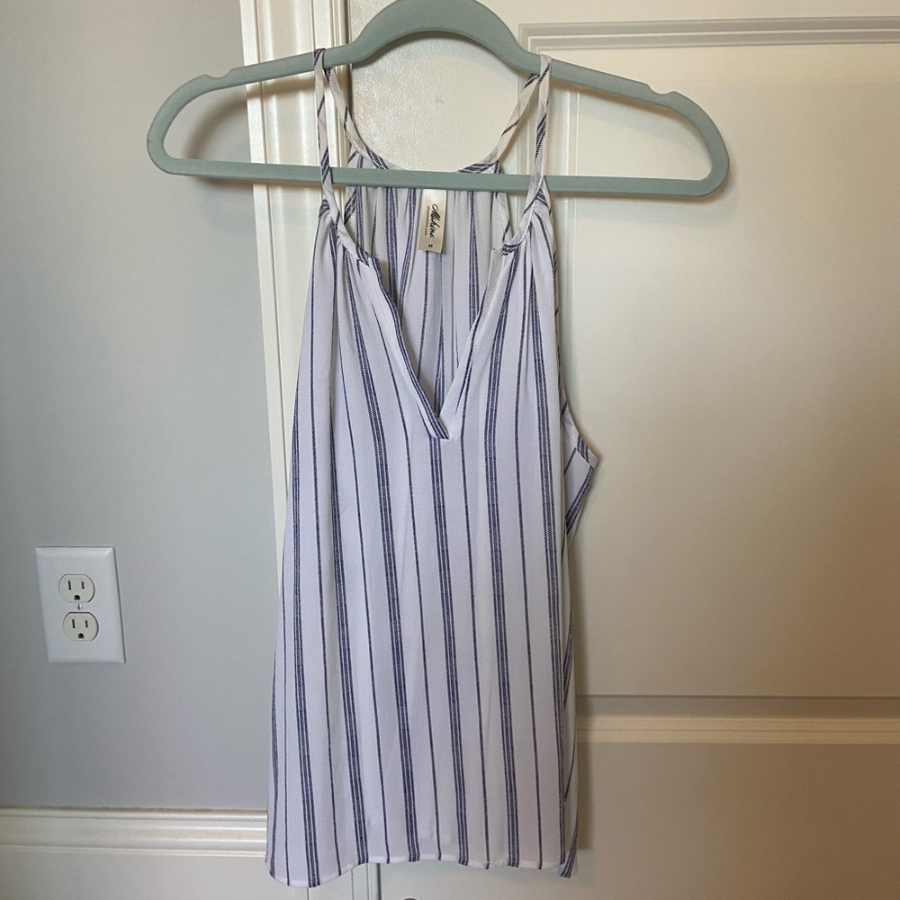 Mahina blue and white top